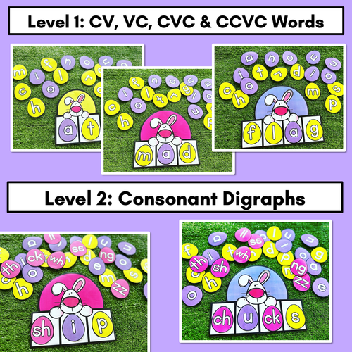 Resource preview 2 for Easter-themed Activities - Word Building Mats for Phonics Lessons