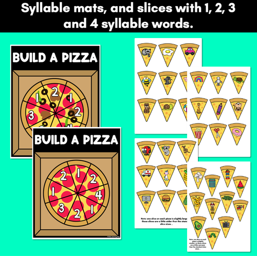 Resource preview 2 for Syllables Game - Build A Pizza