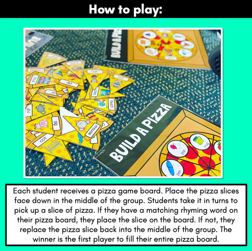 Resource preview 3 for Rhyme Game - Build A Pizza