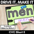 1 for CVC SHORT E WORDS - Drive It Make It - Kindergarten Phonics Activity