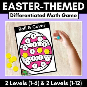 Easter-themed Activities - Differentiated Numbers to 12 Game - Roll and Cover