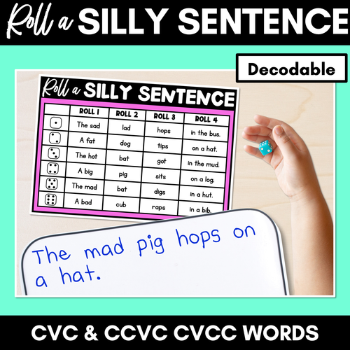 Resource preview 5 for Roll a Silly Sentence PRINT and DIGITAL Bundle