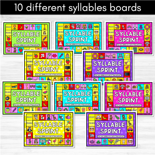 Resource preview 3 for Phonological Awareness Board Games - Rhyme & Syllable Games for Kindergarten