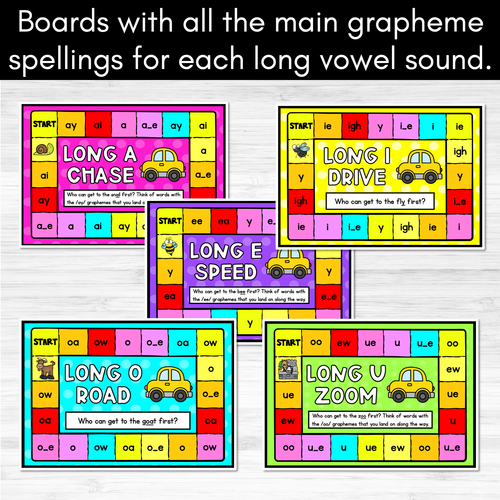 Resource preview 2 for Long Vowel Sound Board Games - Phonics Games for Long Vowel Teams