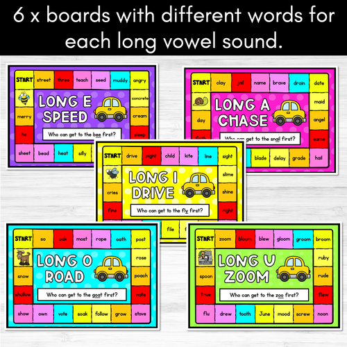 Resource preview 3 for Long Vowel Sound Board Games - Phonics Games for Long Vowel Teams