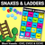 1 for Kindergarten Phonics Game for CVC Words and CVCC CCVC Words - Snakes & Ladders