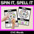 1 for SPIN IT SPELL IT CVC WORDS - No Prep Phonics Activities