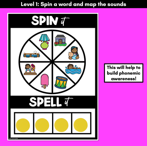 Resource preview 2 for SPIN IT SPELL IT CVCC CCVC WORDS - No Prep Phonics Activities