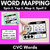 1 for CVC Words SPIN IT TAP IT MAP IT SPELL IT - CVC Word Mapping Mats - No Prep