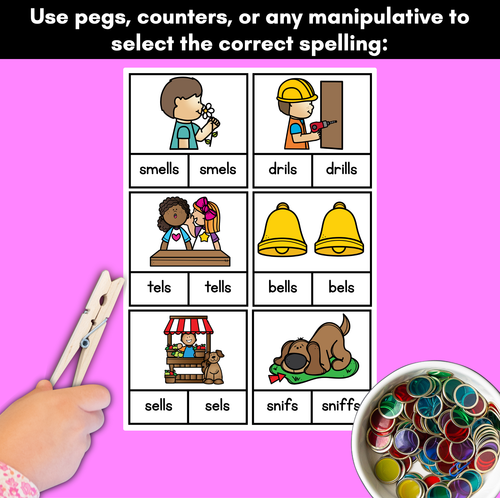 Resource preview 2 for Consonant Digraphs ll ff zz ss ck - FLOSS Rule Clip Cards