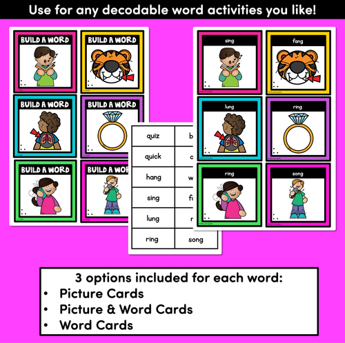 Resource preview 3 for QU NG X Consonant Digraph Word Building Cards