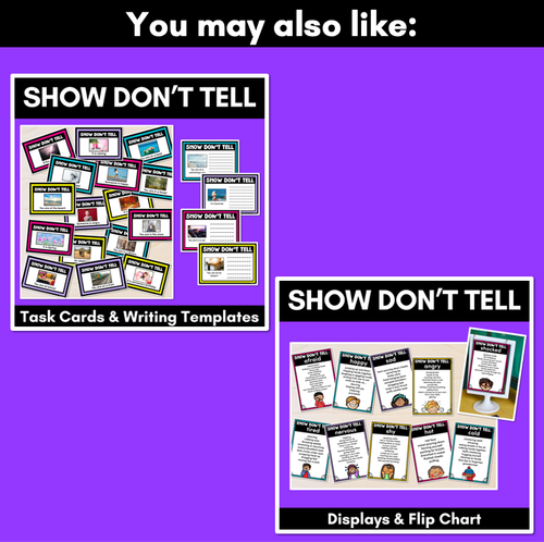 Resource preview 5 for Show Don't Tell Descriptive Writing & Vocabulary Lessons - PowerPoint Slides