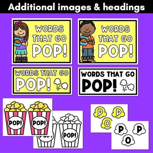 Resource preview 4 for Descriptive Writing Vocabulary Words - WORDS THAT GO POP Vocabulary Display