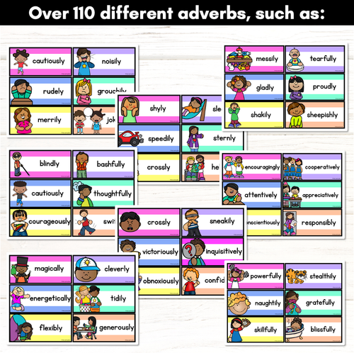 Resource preview 3 for ADVERBS DISPLAY - Descriptive Writing Words and Vocabulary Word Wall Display