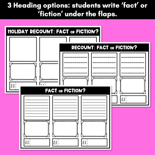 Resource preview 3 for Fact or Fiction Writing Templates