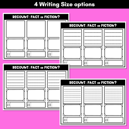 Resource preview 4 for Fact or Fiction Writing Templates