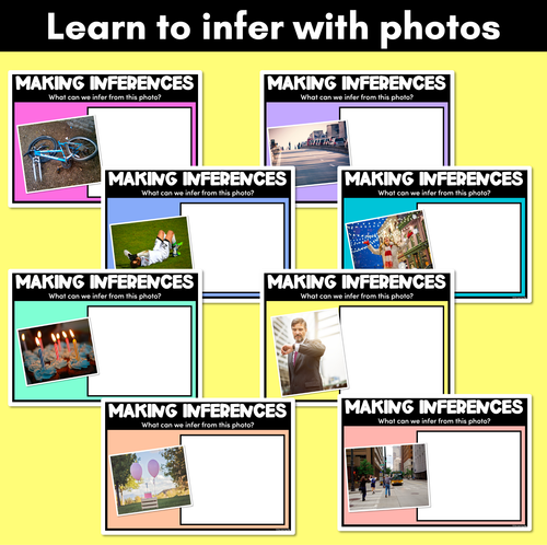 Resource preview 3 for Making Inferences Prompts - Learning to Infer with Pictures, Photos & Text - PowerPoint