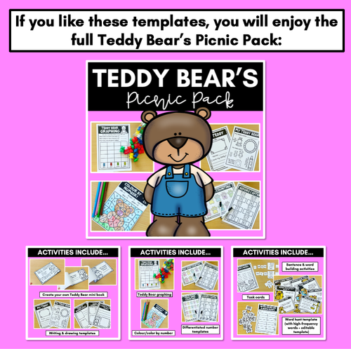 Resource preview 5 for Teddy Bear's Picnic Banners & Freebie Templates