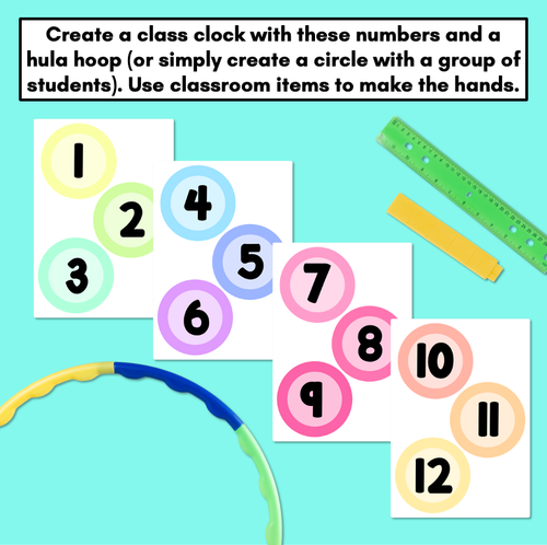 Resource preview 2 for Parts of a Clock - Hula Hoop Activity for teaching time