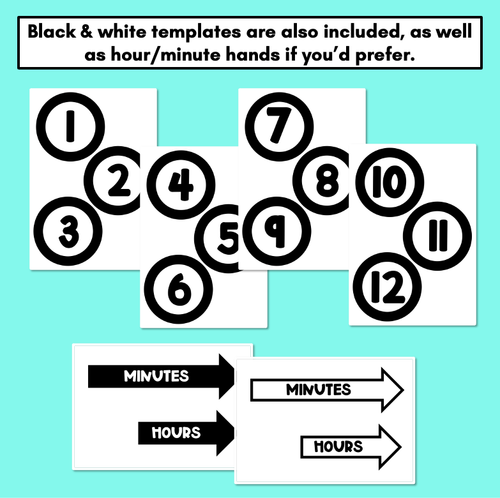 Resource preview 4 for Parts of a Clock - Hula Hoop Activity for teaching time