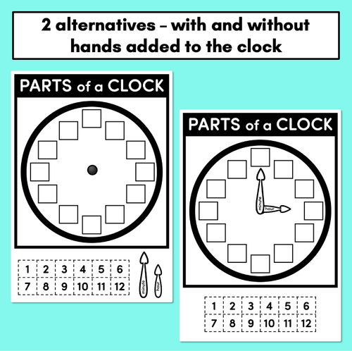 Resource preview 2 for Parts of an Analog Clock - Cut & Paste Activity