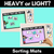 1 for Heavy or Light - Sorting Mats and Worksheet Templates for Mass Lessons