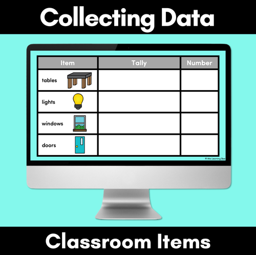 Resource preview 1 for Collecting Data about Classroom Items - Digital Slide Lesson Introduction