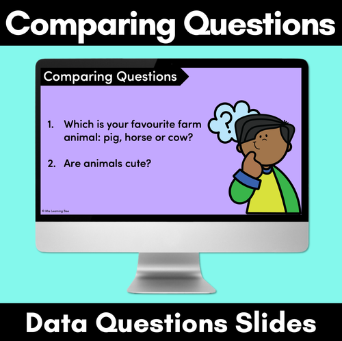 Resource preview 1 for Comparing Questions - Data Questions Digital Slides