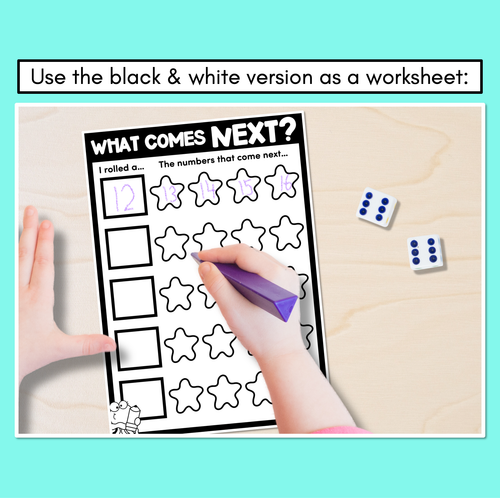 Resource preview 3 for Number After - Open-Ended Task Mat & Worksheet