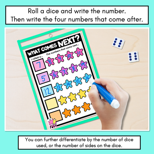 Resource preview 2 for Number After - Open-Ended Task Mat & Worksheet