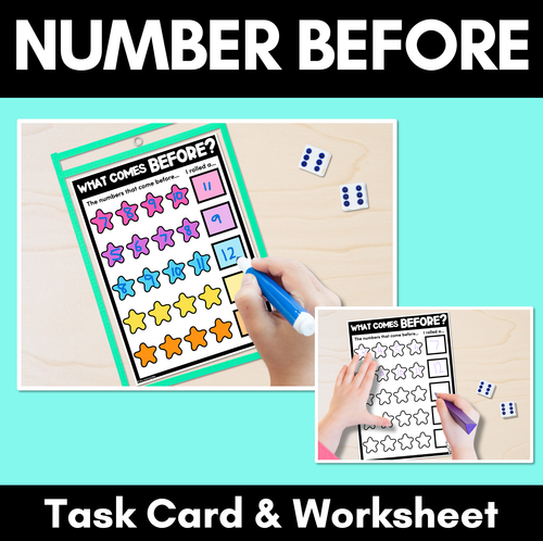 Resource preview 1 for Numbers Before - Open-Ended Task Mat & Worksheet