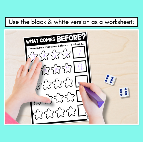 Resource preview 3 for Numbers Before - Open-Ended Task Mat & Worksheet