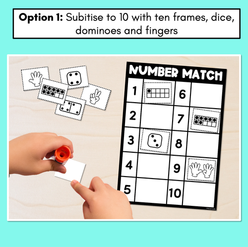 Resource preview 2 for Number Match- Subitising Worksheets for 1-5 and 1-10