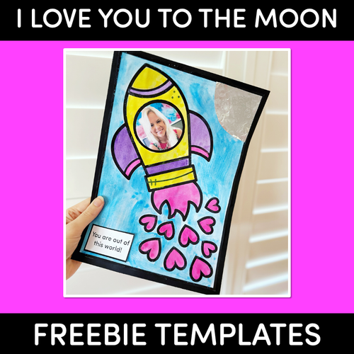 Resource preview 1 for I Love You To The Moon Gift Template - Mother's Day and Father's Day Craft