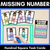 1 for Missing Numbers Before & After, Ten More or Less - Hundred Square Task Cards