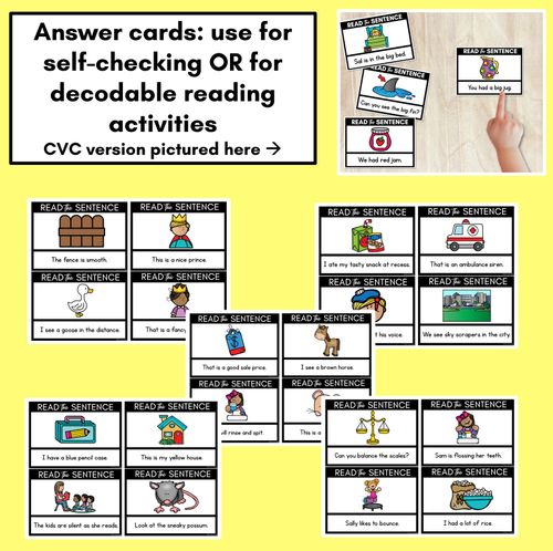 Resource preview 4 for S Phoneme Decodable Sentences - Read, Match & Write