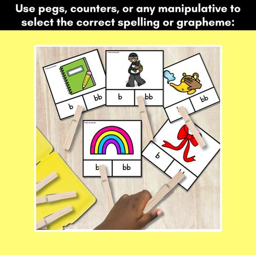 Resource preview 4 for Consonant Phoneme B Clip Cards - B, BB - Consonant Sounds Phonics Game