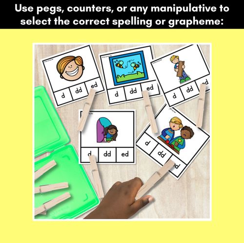 Resource preview 4 for Consonant Phoneme D Clip Cards - D, DD, ED - Consonant Sounds Phonics Game