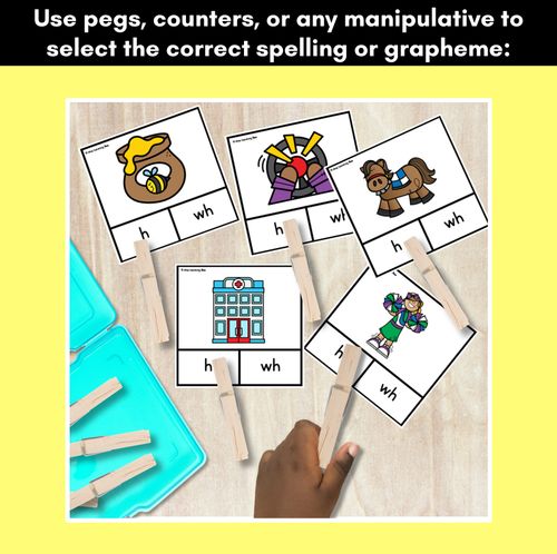 Resource preview 4 for Consonant Phoneme H Clip Cards - Consonant Sounds Phonics Game