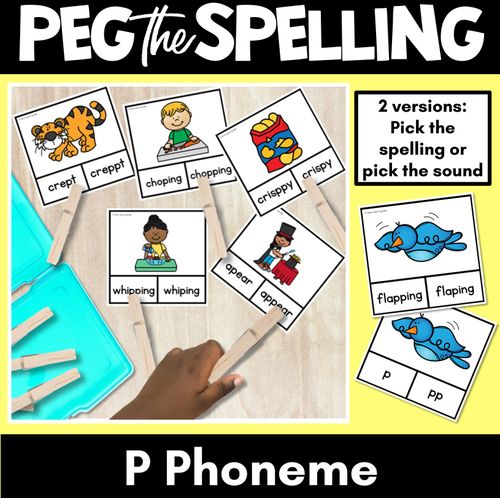 Resource preview 1 for Consonant Phoneme P Clip Cards - P, PP - Consonant Sounds Phonics Game