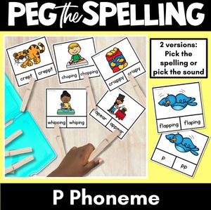 Consonant Phoneme P Clip Cards - P, PP - Consonant Sounds Phonics Game