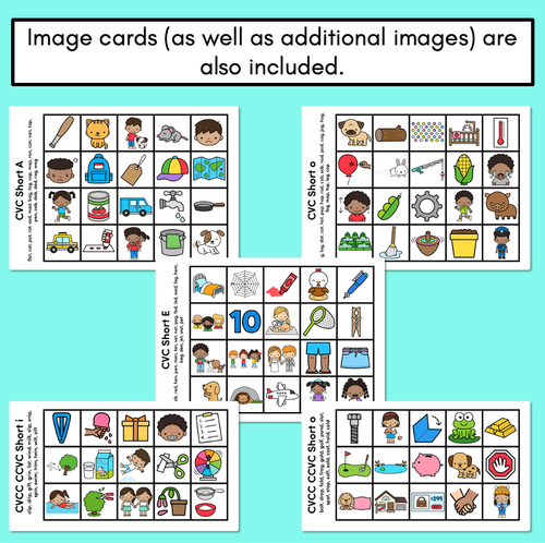 Resource preview 3 for I Spy Mats - Game for CVC Words & CVCC CCVC Words