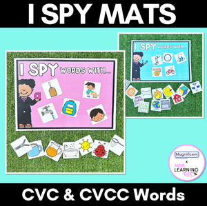 I Spy Mats - Game for CVC Words & CVCC CCVC Words