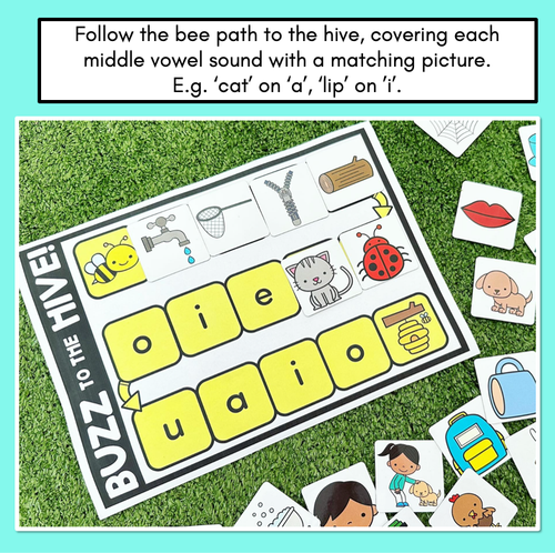 Resource preview 2 for Buzz to the Hive - Game for CVC Words & CVCC CCVC Words