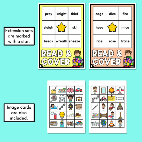 Resource preview 4 for Read & Cover Long Vowels & Split Digraphs