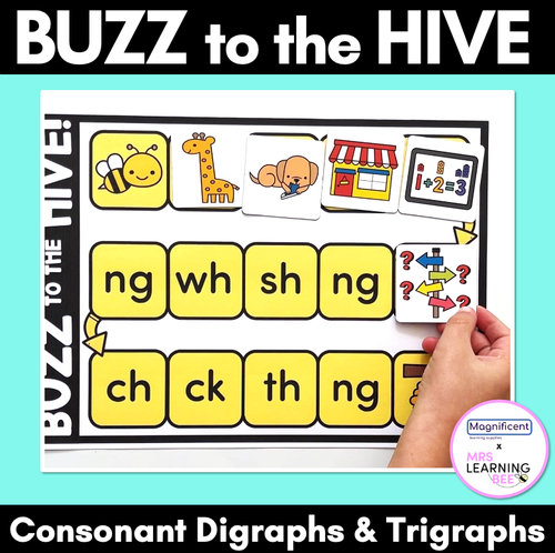 Resource preview 1 for Buzz to the Hive - Games for Consonant Digraphs & Trigraphs