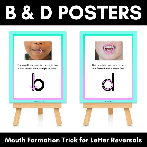 Resource preview 1 for B & D FORMATION POSTERS - Mouth Articulation Trick for B & D Reversals