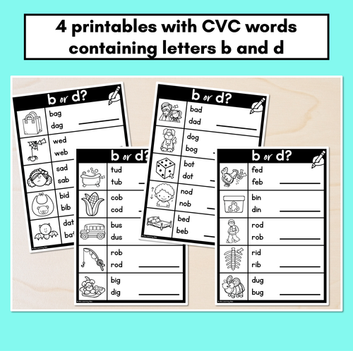 Resource preview 2 for Letter Reversal Worksheets for b and d