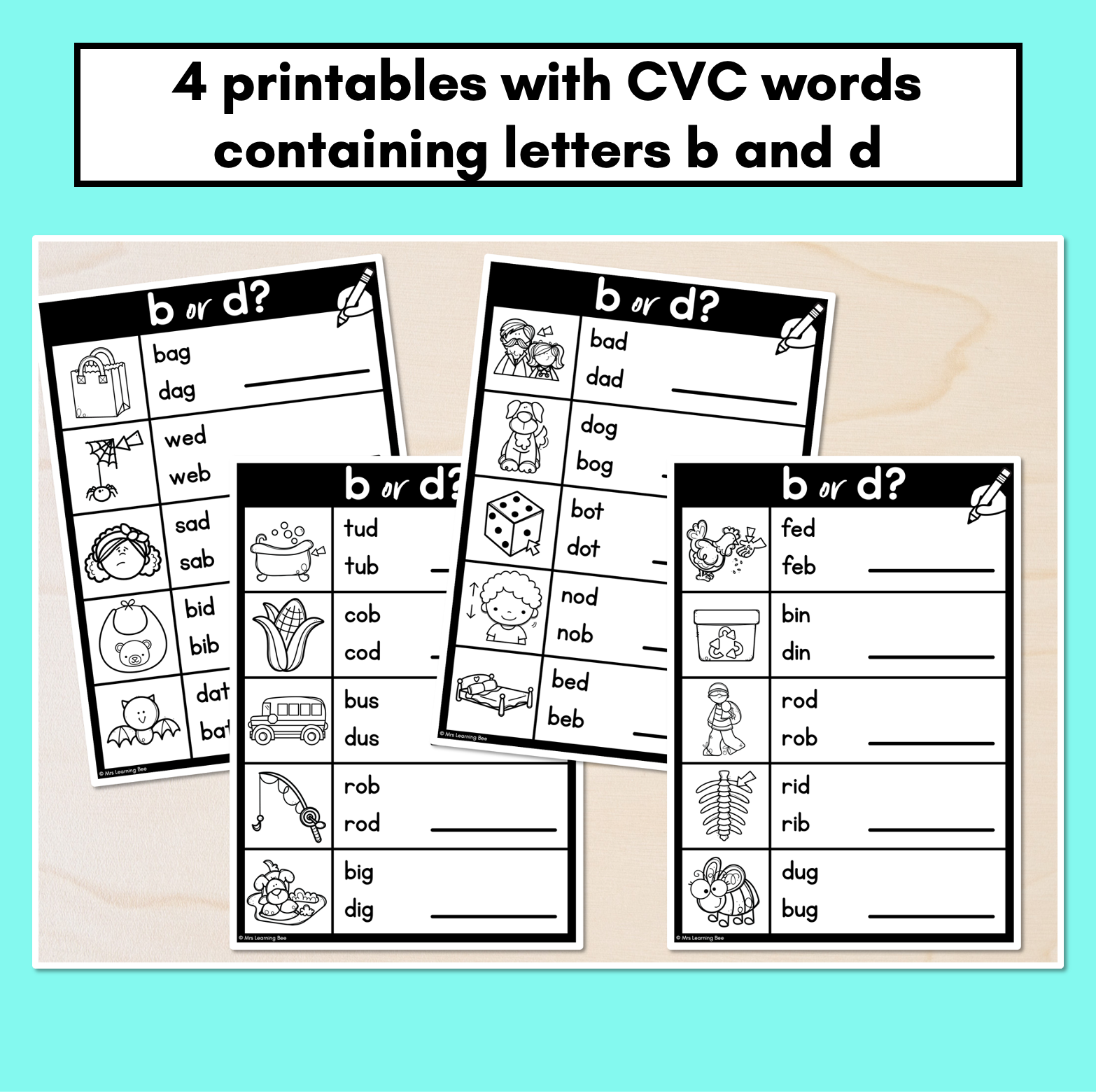 letter-reversal-worksheets-for-b-and-d-mrs-learning-bee for Free Printable Letter Reversal Worksheets Letter Reversal Worksheets for b and d - Mrs Learning Bee for Free Printable Letter Reversal Worksheets