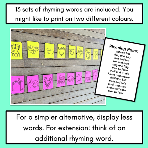 Resource preview 3 for Rhyme Jump: Rhyming Words Warm Up Activity